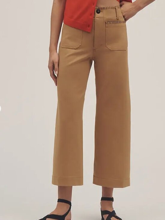 Maeve Pants - The Colette Whipstitch Crop Wide Leg Pant by Maeve 29